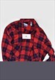 VINTAGE 90'S FLANNEL SHIRT CHECK RED
