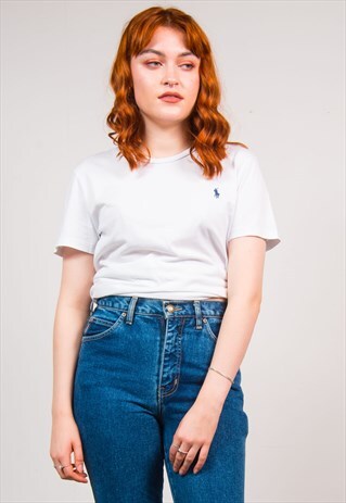 POLO RALPH LAUREN VINTAGE 90'S WHITE T-SHIRT