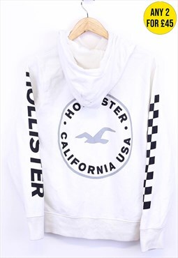 Vintage Hollister Hoodie White Small - 2 for £45
