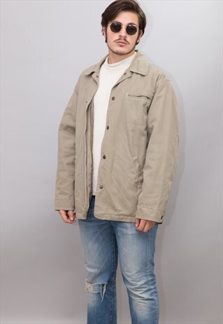 KAKI LINED LEVI'S PARKA COAT