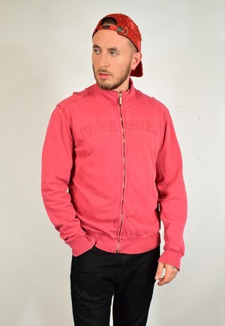 VINTAGE DIESEL RED SPELL OUT ZIP JACKET