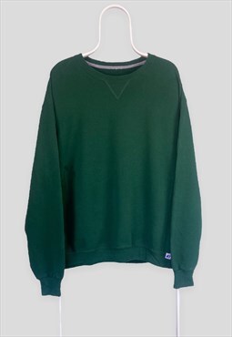 Vintage Russell Athletic Green Sweatshirt Large