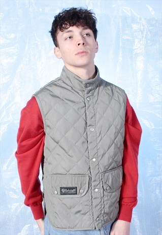 VINTAGE BELSTAFF GREY QUILTED GILET