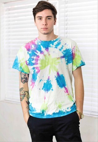 VINTAGE TIE DYE T-SHIRT LOGO 90S X 6.8