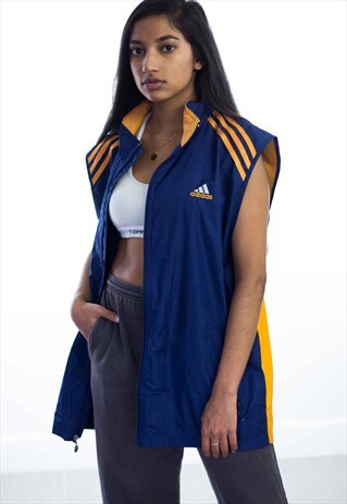 VINTAGE ADIDAS JACKET SLEEVELESS VEST LOGO 90S L 7.2