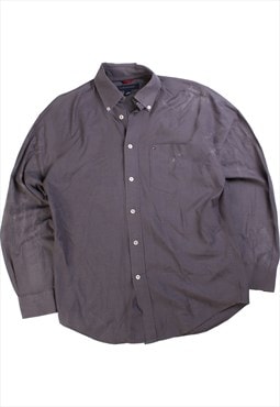 Vintage 90's Tommy Hilfiger Shirt Plain Long Sleeve Button