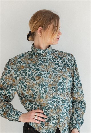 VINTAGE 80S MULTICOLOR PATTERN SHIRT