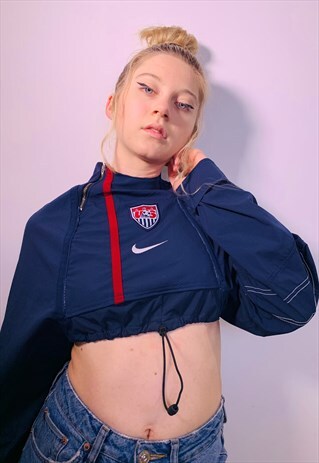 REWORKED HIGH NECK , NIKE CROP TOP