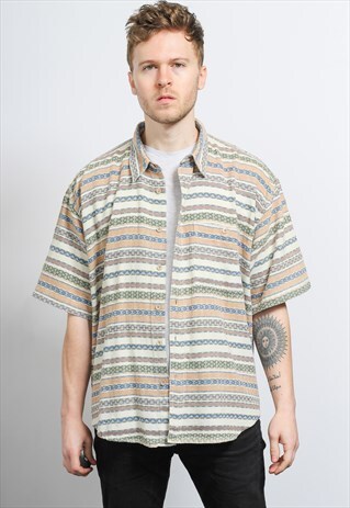 VINTAGE AZTEC PATTERNED SHIRT