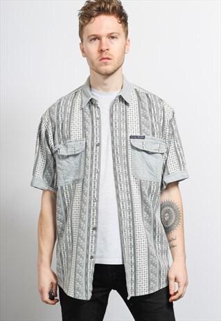 VINTAGE AZTEC PATTERNED SHIRT