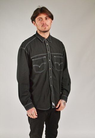 VINTAGE LEVI'S DENIM SHIRT BLACK