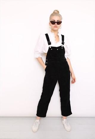 VINTAGE 90S BLACK CORD DUNGAREES