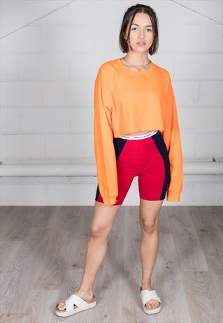 VINTAGE FRUIT OF THE LOOM CROPPED PLAIN UNISEX SWEATSHIRT