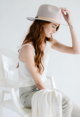 WES FEDORA HAT, IVORY