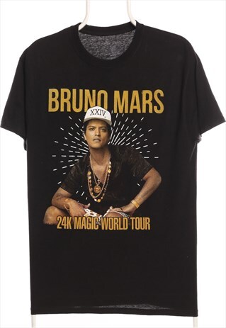 VINTAGE 00 Y2K T SHIRT BRUNO MARS SHORT SLEEVE CREWNECK 24K