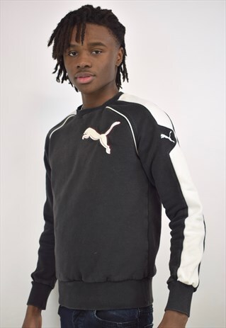 VINTAGE 90S PUMA BLACK SWEATSHIRT