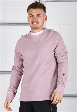 Vintage Stone Island Sweatshirt in Pink Plain Jumper Large