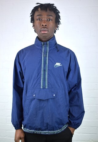 VINTAGE 90'S NIKE 1/2 ZIP NYLON PULLOVER JACKET