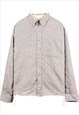 Vintage 90's MidWest Shirt Long Sleeve Button Up Check Grey