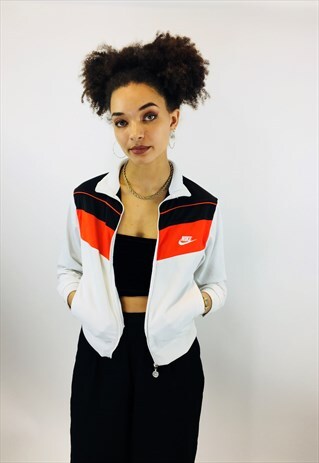 VINTAGE 90S NIKE EMBROIDERED SWOOSH TRACKSUIT JACKET