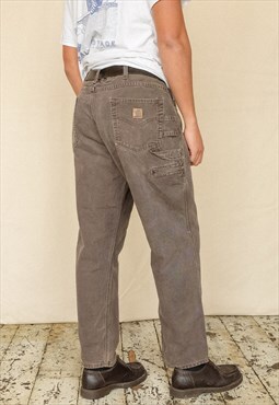 Vintage Carhartt Carpenter Trousers Brown Men's 