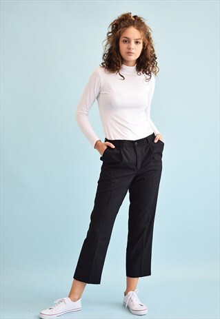 90'S RETRO REGULAR WAIST SHORT CUT TROUSERS