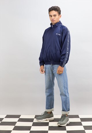 VINTAGE BLUE TAPED CHAMPION TRACK JACKET