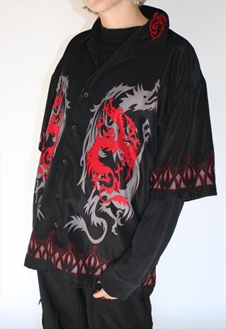 90S DRAGON UNISEX BUTTON UP
