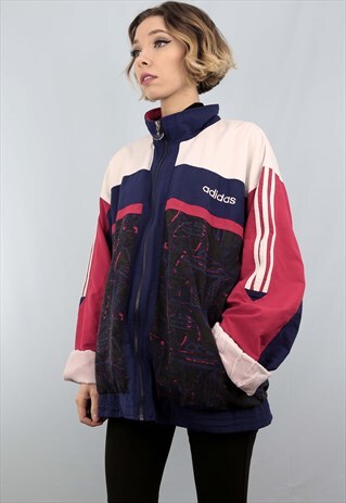 VINTAGE 80S 90S OVERSIZED ADIDAS WINDBREAKER JACKET