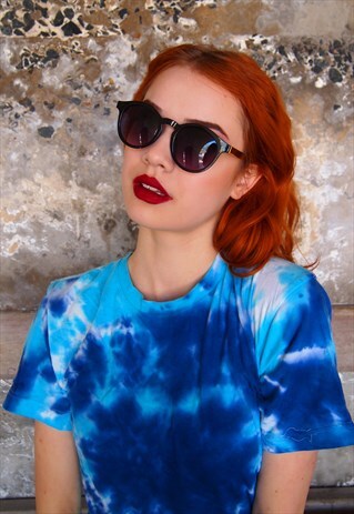 UNISEX ROUND BLACK SUNGLASSES
