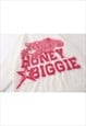 BEAR SWEATER BIGGIE SLOGAN JUMPER FLUFFY TEDDY PULLOVER