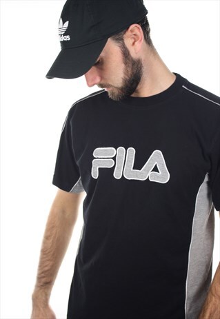 VINTAGE FILA SPELL OUT GRAPHIC T SHIRT TEE