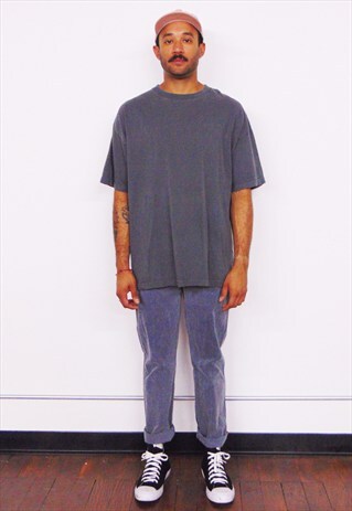 90S CLASSIC SKATER SPORTSWEAR DARK GREY TEE SHIRT XL
