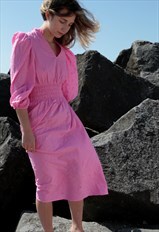 Pink Catherine Midi Dress