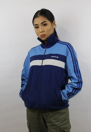 VINTAGE ADIDAS BLUE ZIP-UP SPORTS JACKET