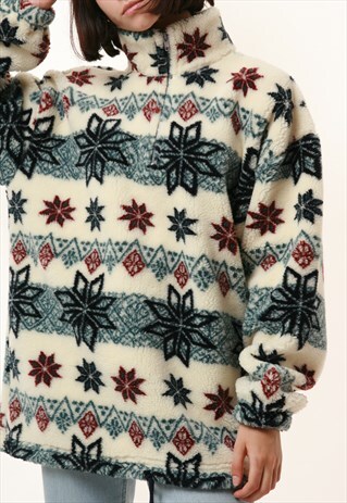 90S VINTAGE OLDSCHOOL HIM COLLECTION 1/4 ZIP FLEECE 15947