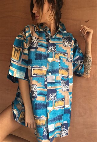 OVERSIZED RETRO 90S 80S VINTAGE UNISEX FESTIVAL SHIRT.