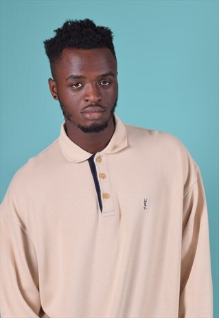 VINTAGE YVES SAINT LAURENT CREAM WOOLLEN JUMPER
