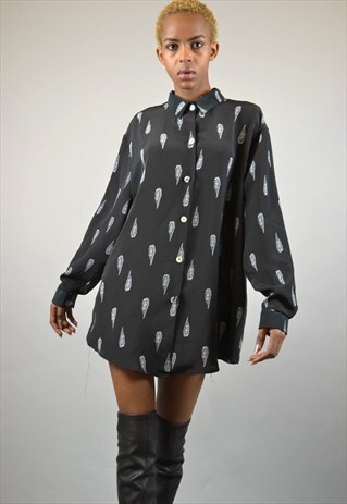 VINTAGE 80'S PATTERNED BLOUSE