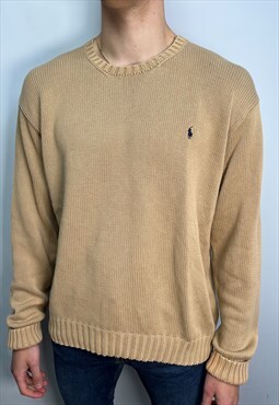 Vintage Polo Ralph Lauren jumper/sweater in beige (XL)