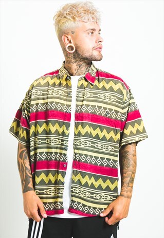VINTAGE 80S HAWAIIAN SHORT SLEEVE SHIRT/ S6581