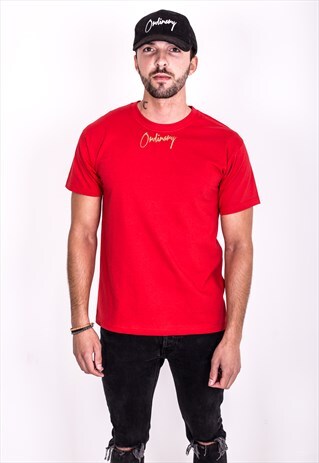 CLASSIC ORDINARY RED AND GOLD T-SHIRT