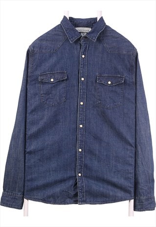 Vintage 90's H&M Shirt Denim Long Sleeve Button Up