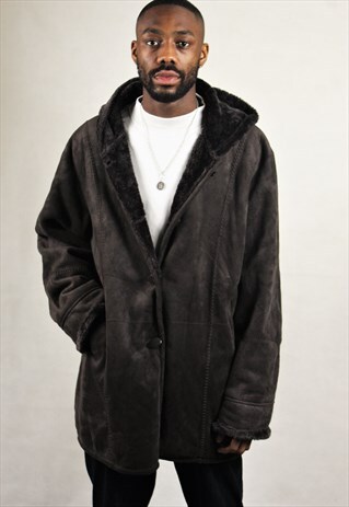 VINTAGE / SUEDE STYLE / FUR COAT