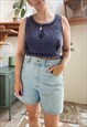 Vintage 90's Embroidered Hippie Crop Top - S/M
