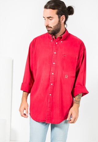 VINTAGE 80'S TOMMY HILFIGER COTTON SHIRT / S4600