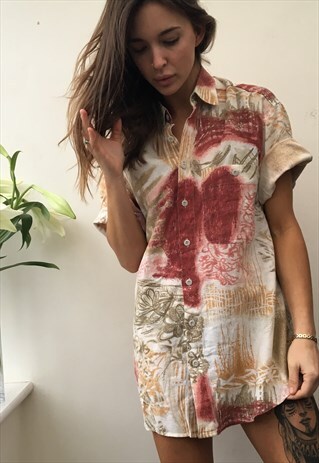 CRAZY PATTERN OVERSIZED RETRO VINTAGE UNISEX FESTIVAL SHIRT