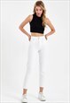 MOM JEANS IN WHITE WITH HIGH WAIST