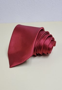 Solid Color Burgundy Tie Formal Necktie for Men