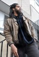 90s VTG Brown Leather Biker Jacket